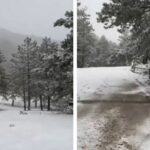 Έπεσαν χιόνια στην Πάρνηθα - Εντυπωσιακές εικόνες
