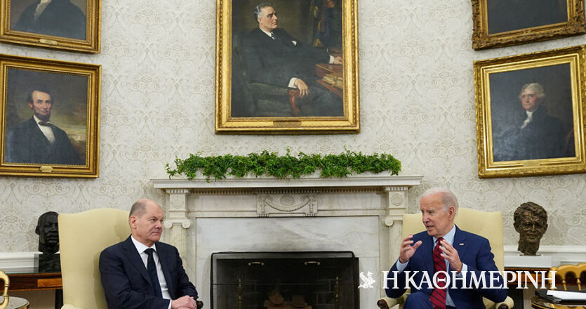 ΗΠΑ: Η Ουκρανία στο επίκεντρο της συνάντησης Μπάιντεν – Σολτς στον Λευκό Οίκο