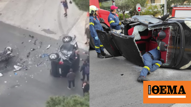 Δείτε βίντεο τον οδηγό του Smart να βγαίνει από το αυτοκίνητο μετά το δυστύχημα στον Άλιμο