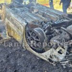 Λαμία: Αυτοκίνητο ανατράπηκε και τυλίχτηκε στις φλόγες - Μία νεαρή γυναίκα νεκρή (Δείτε φωτο)