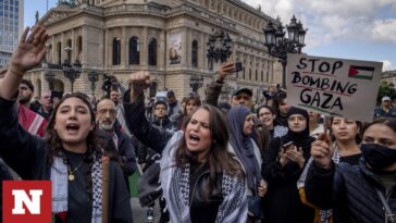 Γερμανία: Φιλοπαλαιστινιακές διαδηλώσεις υπέρ του Ισραήλ σε όλη τη χώρα