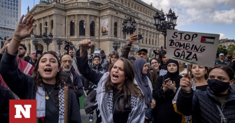 Γερμανία: Φιλοπαλαιστινιακές διαδηλώσεις υπέρ του Ισραήλ σε όλη τη χώρα