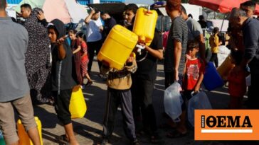 Η έλλειψη καθαρού νερού στη Γάζα βρίσκεται στο «χείλος της καταστροφής», προειδοποιεί η UNICEF