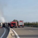 Ιόνια Οδός: Κλειστή στο ύψος των Αγίων Αναργύρων Άρτας από φωτιά σε φορτηγό