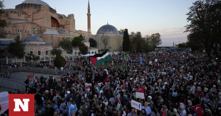 Πόλεμος στο Ισραήλ: Στους δρόμους χιλιάδες διαδηλωτές υπέρ των Παλαιστινίων
