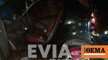 Δείτε βίντεο και φωτογραφίες: Τροχαίο ατύχημα στα Ψαχνά της Ευβοίας – Αυτοκίνητο χτύπησε στις μπάρες, πετάχτηκε έξω η οδηγός