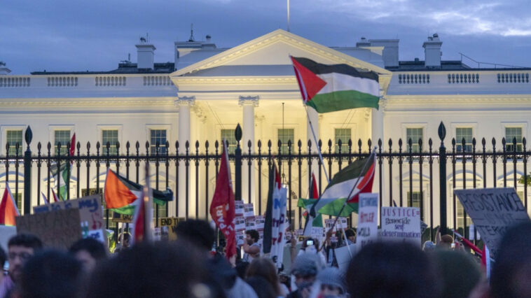 Εκατοντάδες χιλιάδες διαδήλωσαν έξω από τον Λευκό Οίκο υπέρ του παλαιστινιακού λαού - Μαζί τους και η Σούζαν Σάραντον