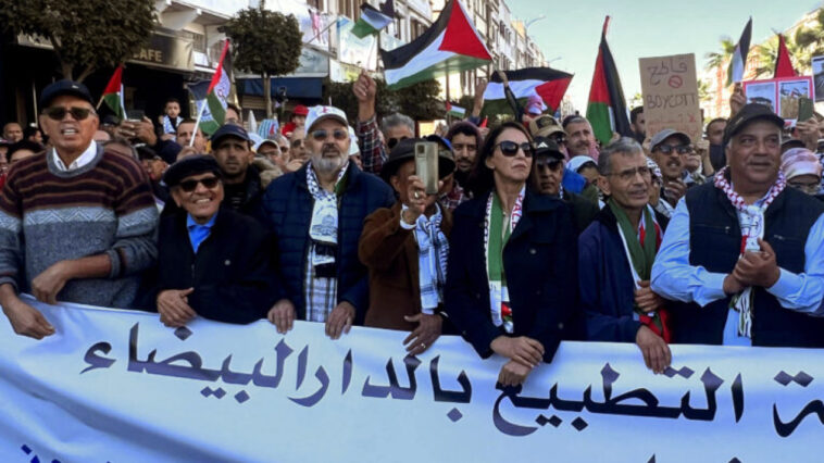 Μαρόκο: Μεγάλη διαδήλωση υπέρ των Παλαιστινίων, απαιτούν τη διακοπή των σχέσεων με το Ισραήλ