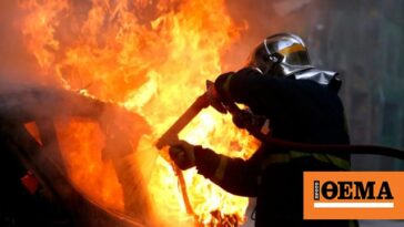 Σύγκρουση αυτοκινήτου με φορτηγό στην Εγνατία Οδό - Πήραν φωτιά τα δύο οχήματα