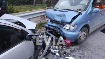 Εύβοια: Τροχαίο ατύχημα στο Βασιλικό το πρωί της Πρωτοχρονιάς – Απεγκλωβίστηκαν δύο τραυματίες (Φωτογραφίες)