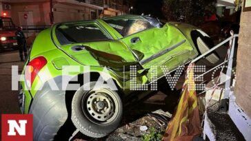Σοβαρό τροχαίο στην Αμαλιάδα: Αυτοκίνητο «μπήκε» σε κατάστημα
