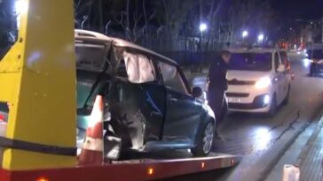 Τροχαίο στη Λ. Μεσογείων τα ξημερώματα: Αυτοκίνητο έκανε τετακέ στο δρόμο και χτύπησε σε κολόνα – Σώος ο οδηγός
